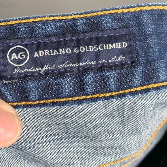 Adriano Goldschmeid The Tomboy Crop Jeans Size 32 Relaxed Straight Blue Denim - Picture 6 of 9
